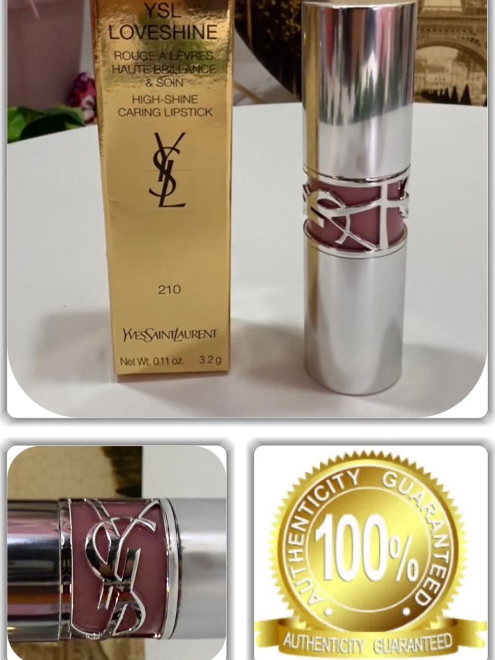 GORGEOUS NWB-YSL LOVESHINE HIGH SHINE CARING LIPSTICK! (MADE IN FRANCE)